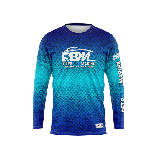 DBM BLUE GREEN LONG SLEEVE PERFORMANCE SHIRT