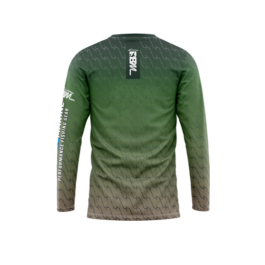 DBM GREEN HOOKS LONG SLEEVE PERFORMANCE SHIRT