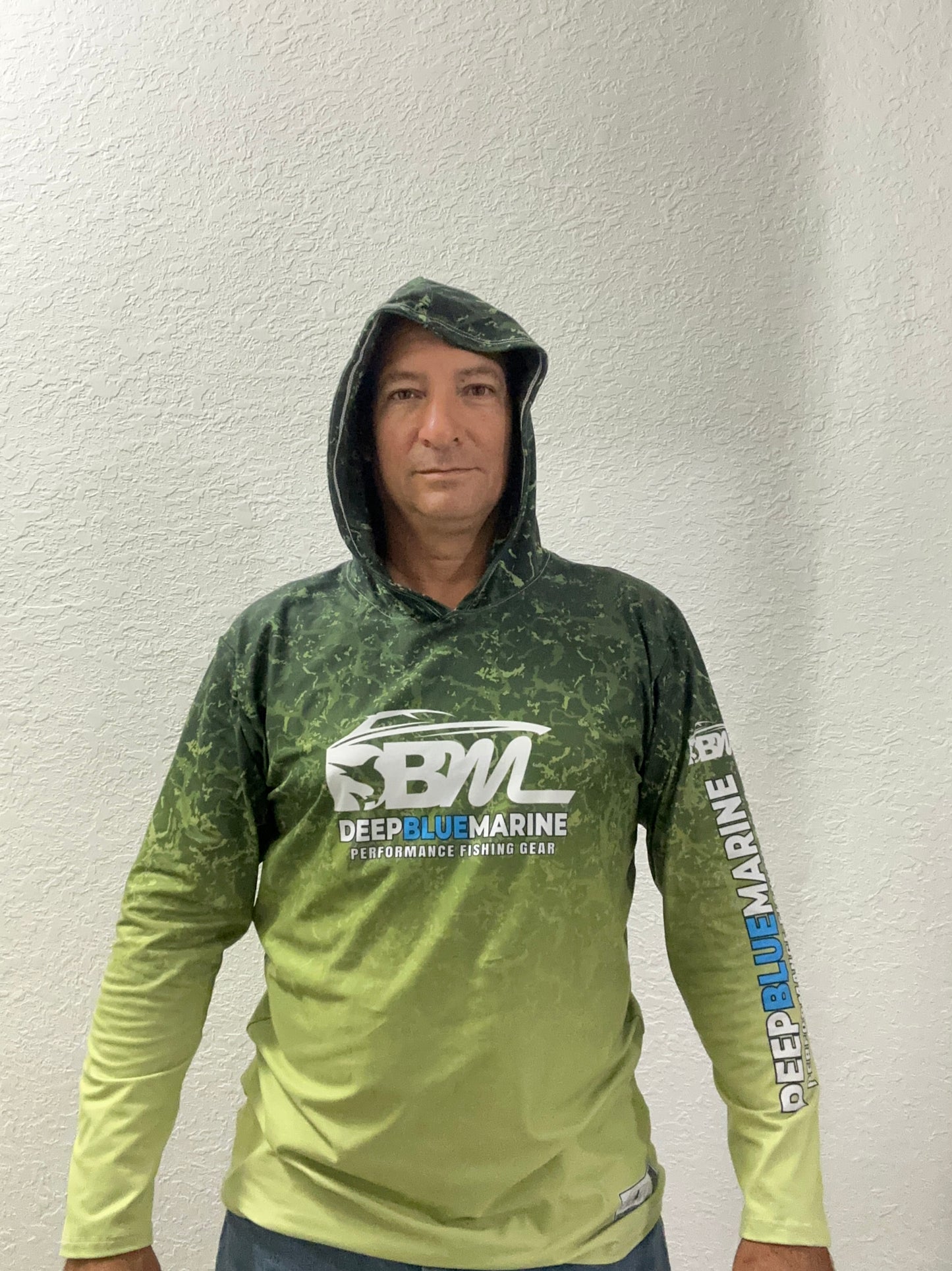 DBM GREEN HOODED FISHING LONG SLEVEE SHIRT