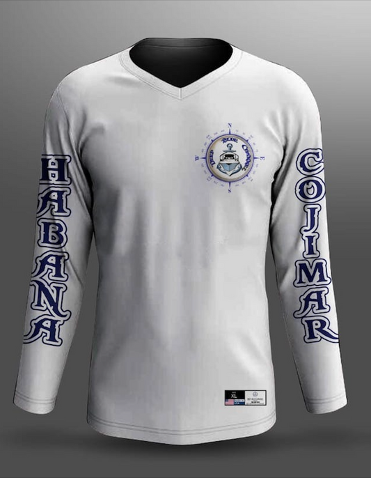 DBM WHITE LONG SLEEVE PERFORMANCE SHIRT