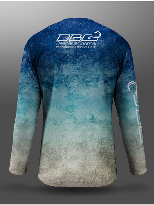 DBM BLUE IGHT GRAY  LONG SLEEVE PERFORMANCE SHIRT